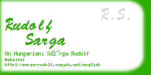 rudolf sarga business card